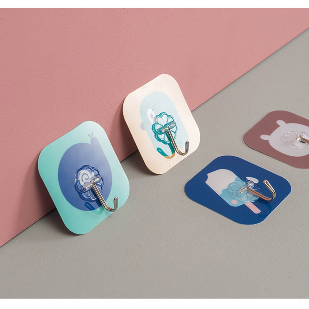 [Tổng Kho Sỉ] Móc Dán Tường Treo Đồ Decor NHIỀU HÌNH K6 Đa Năng Loại 1 - Siêu Dính Cường Lực Thần Thánh - 6X6 Cm