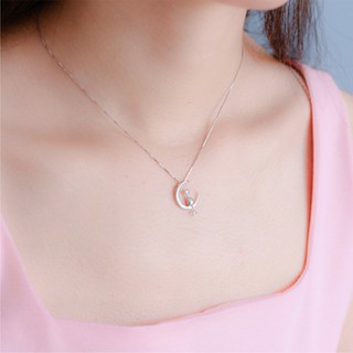 Dây chuyền xi bạc 925 mặt trăng mèo