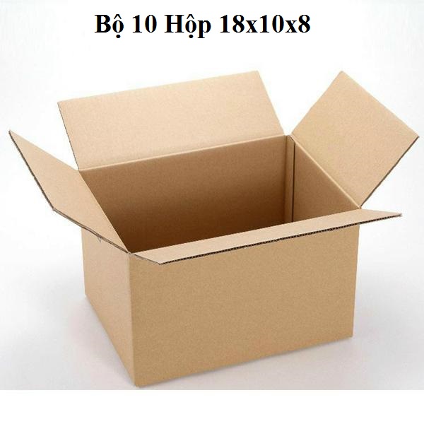 SGN - Bộ 10 Thùng Carton 18x10x8 Cm Hộp Carton Giá Rẻ