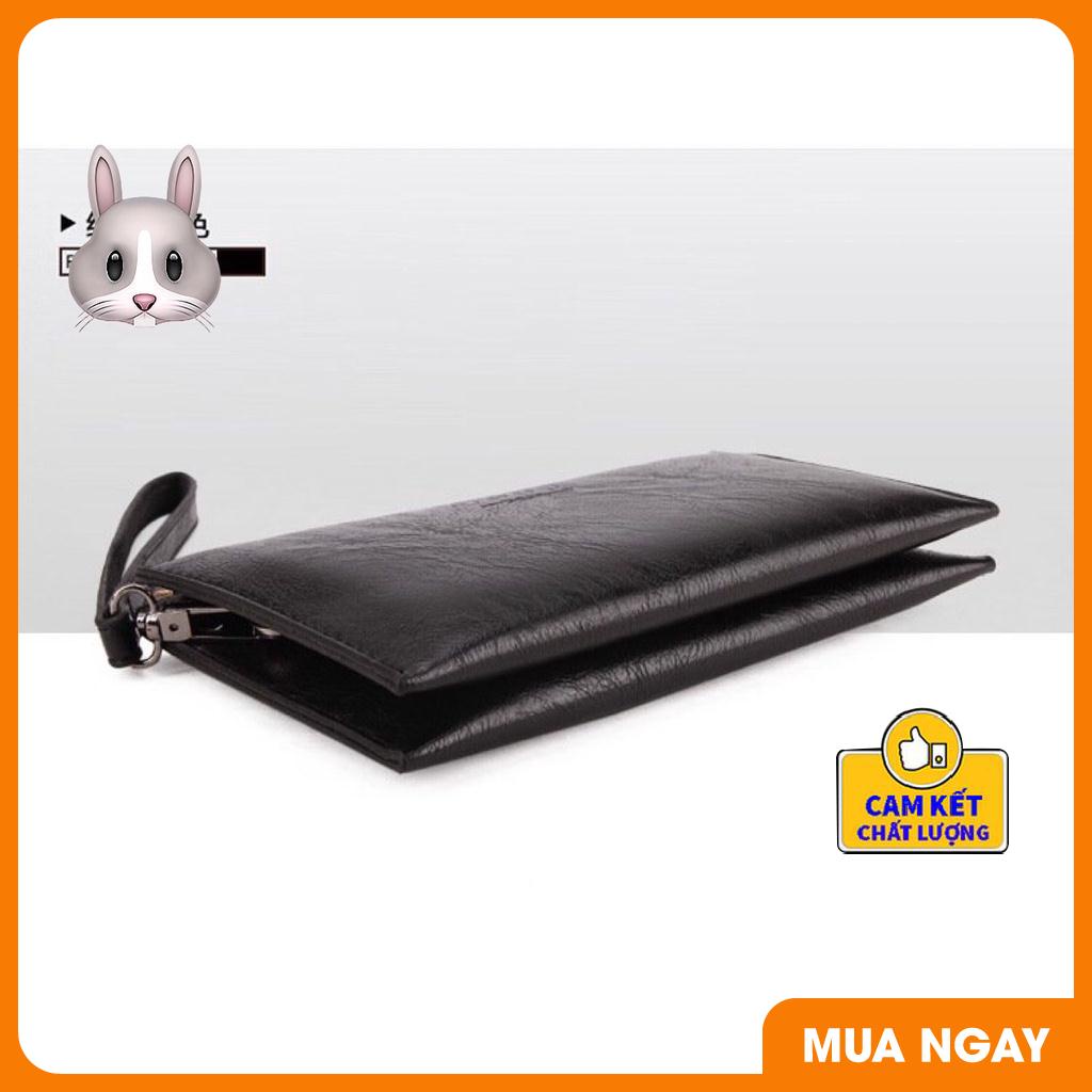 Ví Bóp Dài Da Mềm Đẹp Cầm Tay Nam Nữ Cao Cấp Kiểu Dáng BULUO 1 Ngăn Khóa Thành 2 Ngăn Lớn Kèm Dây Đeo Thời Trang ST955