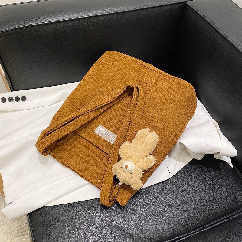 Túi Xách Nữ Vải Nhung Kẻ Màu Sắc Retro