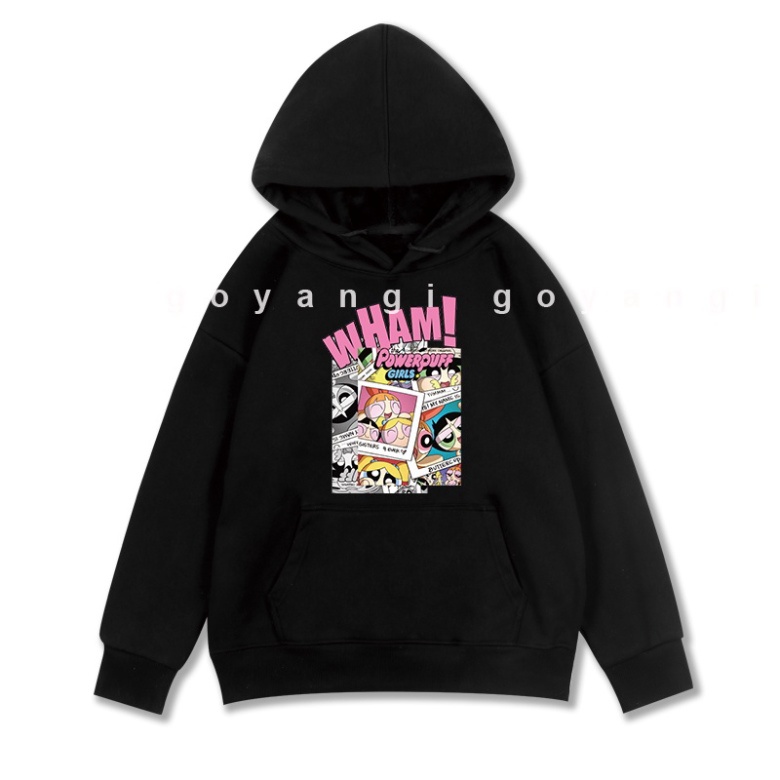 Áo Hoodie GYG Unisex PowerGirl 2 Form Rộng Oversize Phong Cách Hàn Quốc Xinh dep