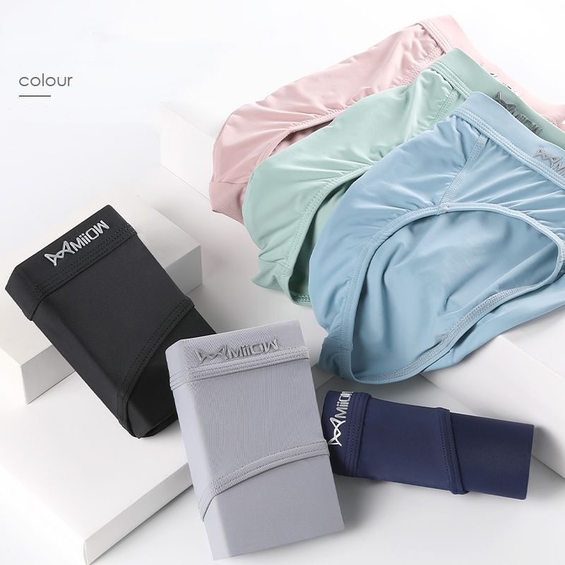Hộp 3 quần sịp nam Miiow kháng mùi kháng khuẩn thun lạnh tam giác siêu mỏng boxer chun đúc Nidoshop