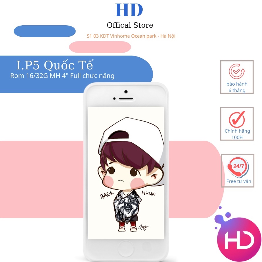 điện thoại IP5 | IP 5 cũ giá rẻ chính hãng tặng dây sạc bh 1 đổi 1 Full chức năng