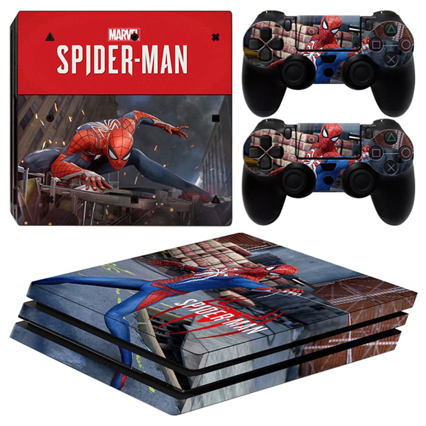 Miếng dán decal hình người nhện cho máy chơi game Sony Playstation 4 Pro Console & 2