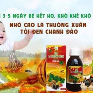 Cao lá thường xuân tỏi đen chanh đào (Cao ho) (Giá CTV) Giảm ho nhanh- hiệu quả