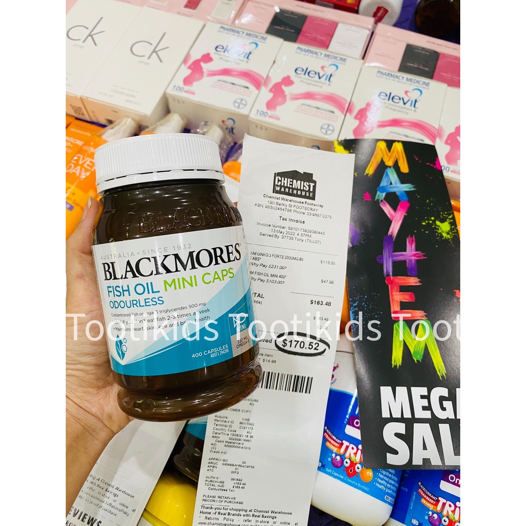 Dầu cá Omega mini Fish Oil Blackmores 200v và 400v