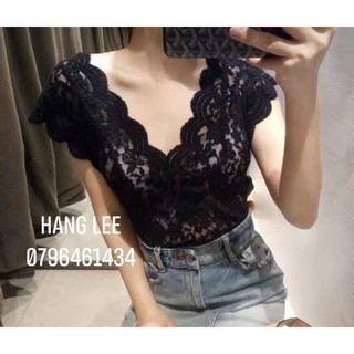 (SẴN) ÁO REN ĐEN SIÊU HOT