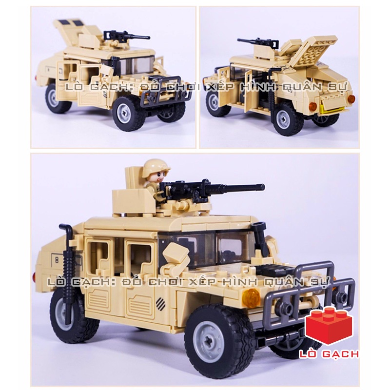 Bộ xếp hình Xe bọc thép Humvee Desert Storm quân đội Mỹ