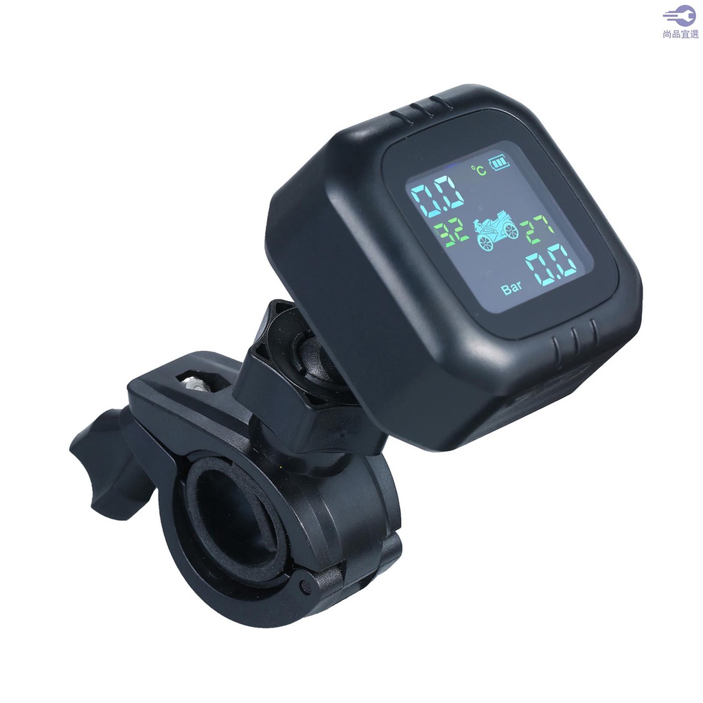 Hệ thống giám sát áp suất lốp xe máy không dây TPMS chống thấm nước với 2 cảm biến ngoài