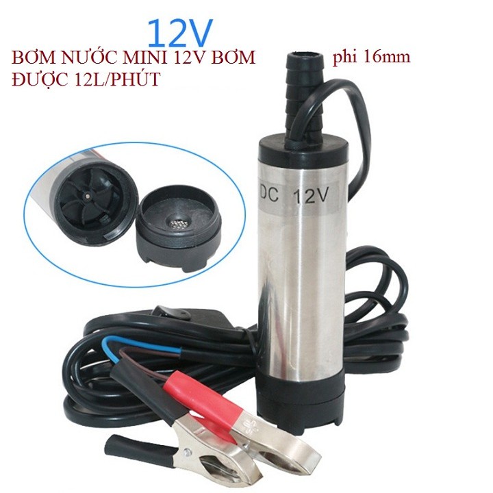 ¤máy bơm chìm hút dầu mini 12V - ,hút nước