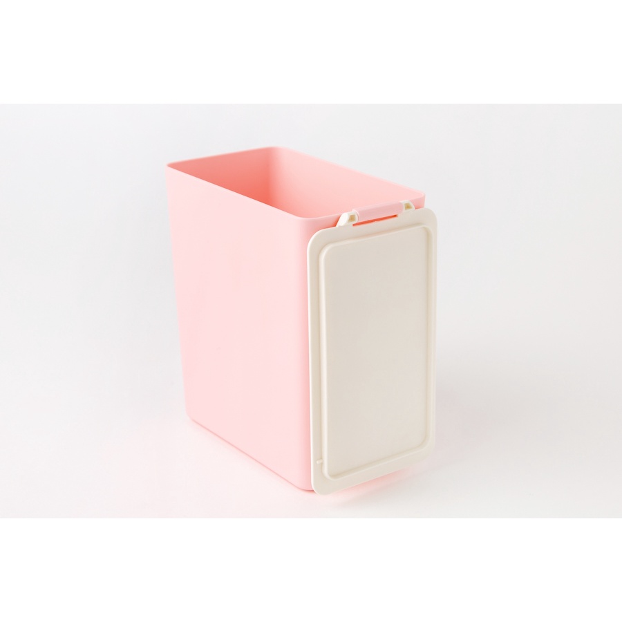 Thùng Rác ARTBOX Hàn Quốc Nhỏ Gọn Hình Vuông Màu Hồng Họa Tiết Babichon