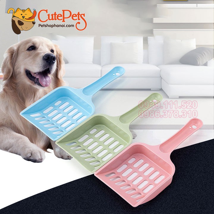 [Mã 159FMCGSALE giảm 8% đơn 500K] Xẻng xúc cát vệ sinh cho mèo - CutePets Phụ kiện thú cưng Pet Shop Hà Nội