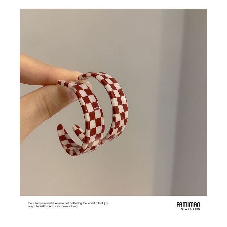 Khuyên Tai Hình Chữ C Nhiều Màu Sắc Phong Cách Hàn Quốc Dành Cho Nữ