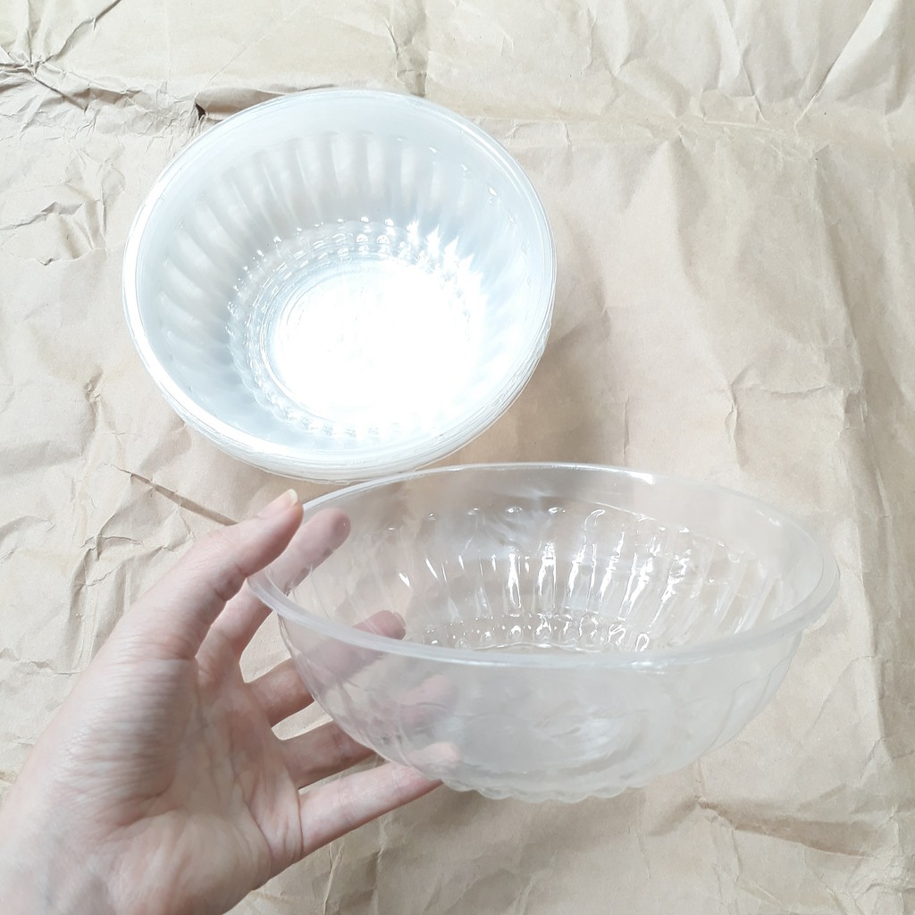 10 tô nhựa chịu nhiệt 17 x 6 cm dùng 1 lần bát tô đại 1 lần Plastic bowl