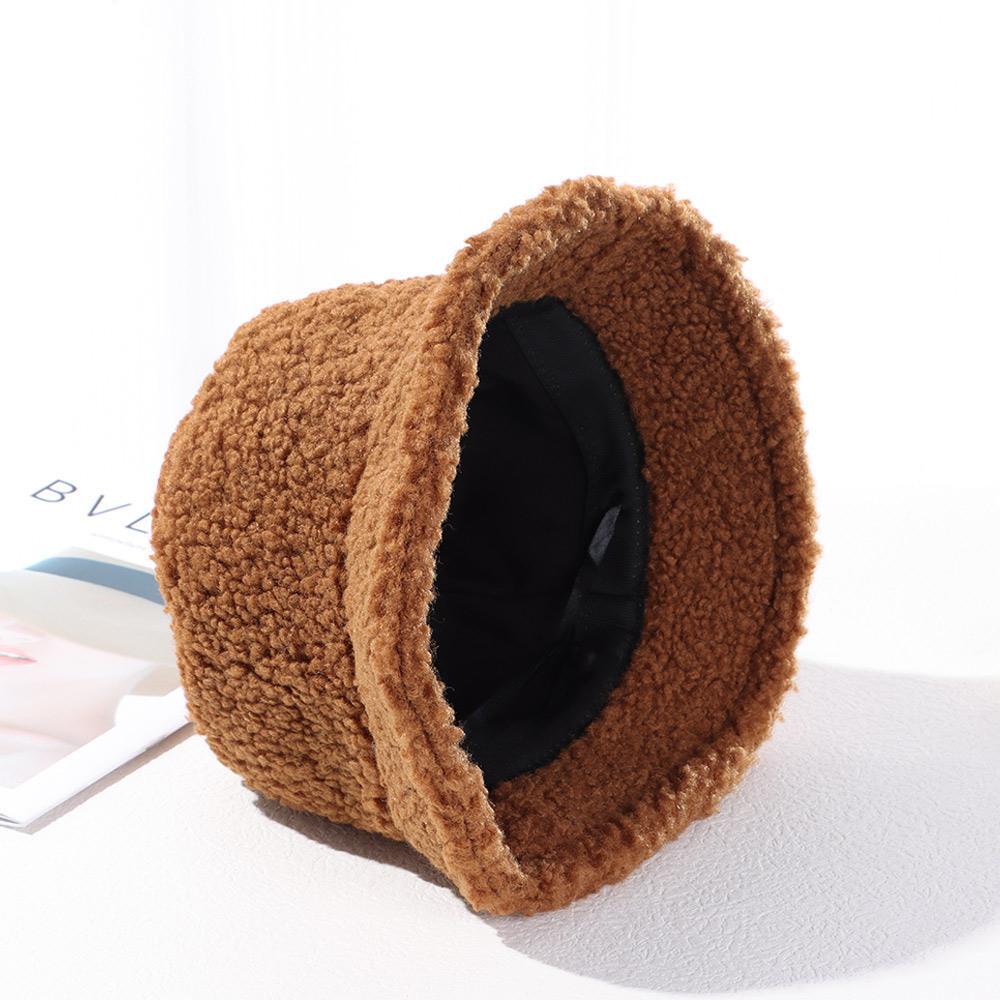 Mũ Bucket Chất Liệu Lông Giả Mềm Mại Thời Trang Mùa Đông