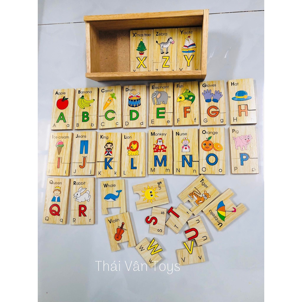 Bộ tìm chữ cái tiếng anh Winwintoys | Đồ chơi gỗ Việt Nam