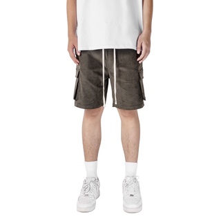 Quần short nam cargo streetwear cao cấp FNOS SCR2 màu rêu túi hộp form rộng chất nhung dày mịn