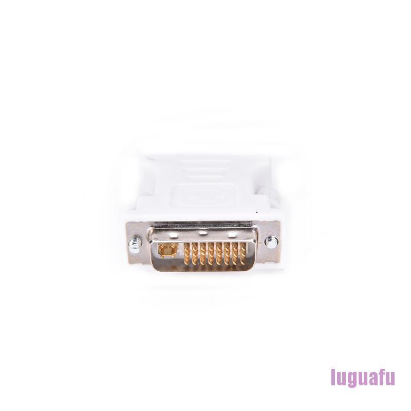 LUG 15 Pin VGA Female to 24+1 pin DVI-D Male Adapter Video Converter for PC Laptop