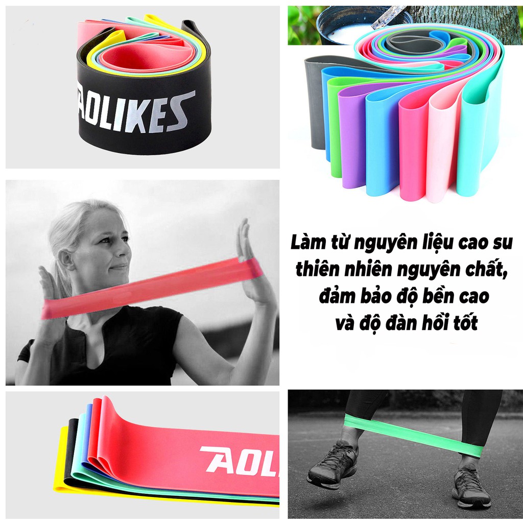 Dây kháng lực tập mông, dây tập gym, dây band kháng lực đa năng chính hãng aolikes