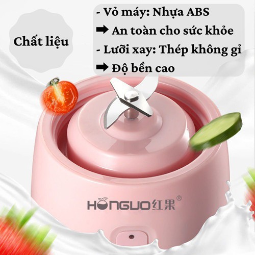 Máy Xay Sinh Tố Cầm Tay Mini, Hàng Nhập Khẩu, Sạc Pin, Bảo Hành 1 Đổi 1 Trong Vòng 7 Ngày - Mẫu Mới 2021