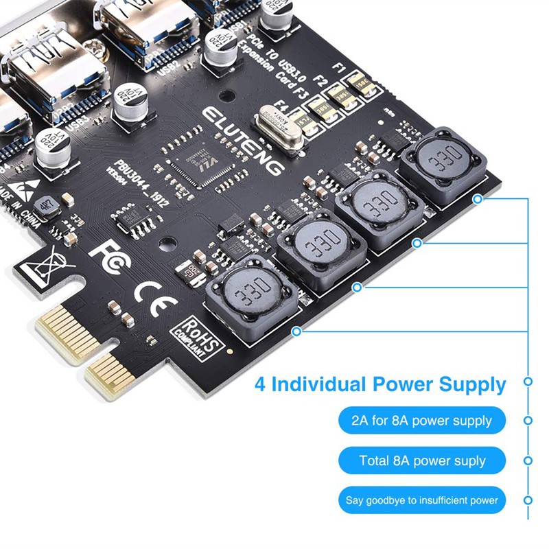 Card Mở Rộng Usb 3.0 Pci-E Sang Usb3.0 Cho Windows 10 / 8.1 / 8 / 7 / Xp | BigBuy360 - bigbuy360.vn