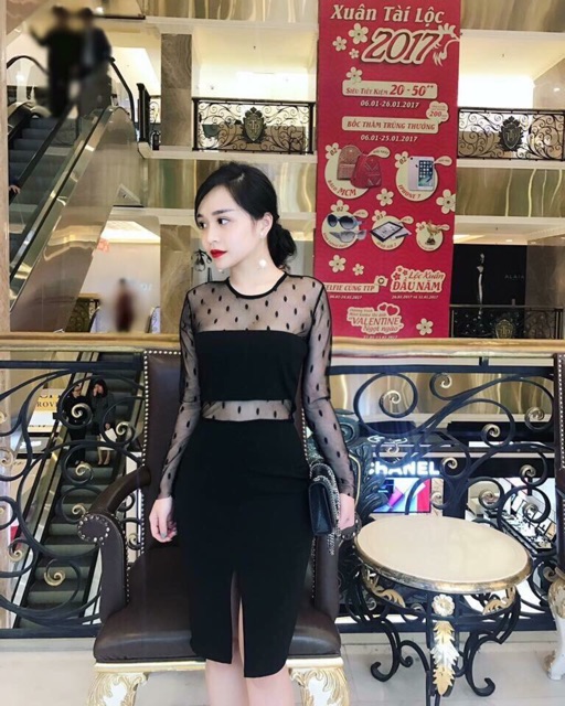 Váy umi pha lưới