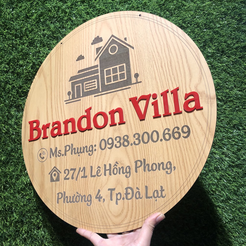 Bảng hiệu shop treo tường cắt khắc nội dung, tên shop, logo theo yêu cầu
