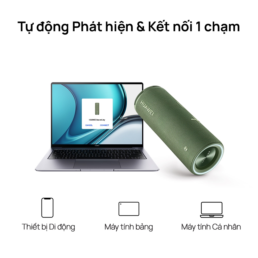 Loa di động HUAWEI Sound Joy | Chất âm Punchy Bass từ Devialet | 26 giờ nghe nhạc