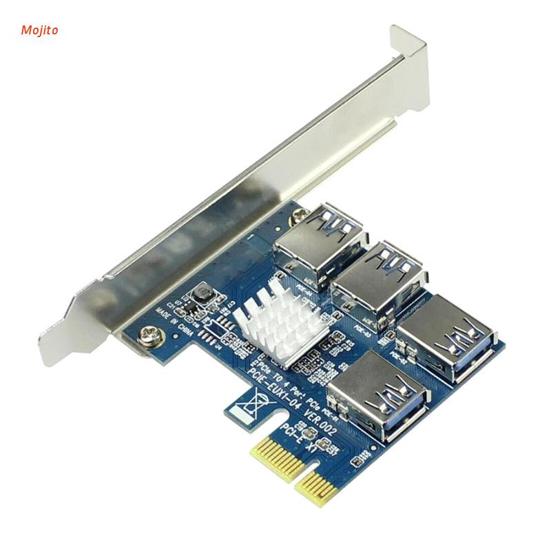 Thẻ chuyển đổi PCI-E sang 1-4 PCI-Express 1x sang 16x USB 3.0 chuyên dụng cho máy tính đào BTC
