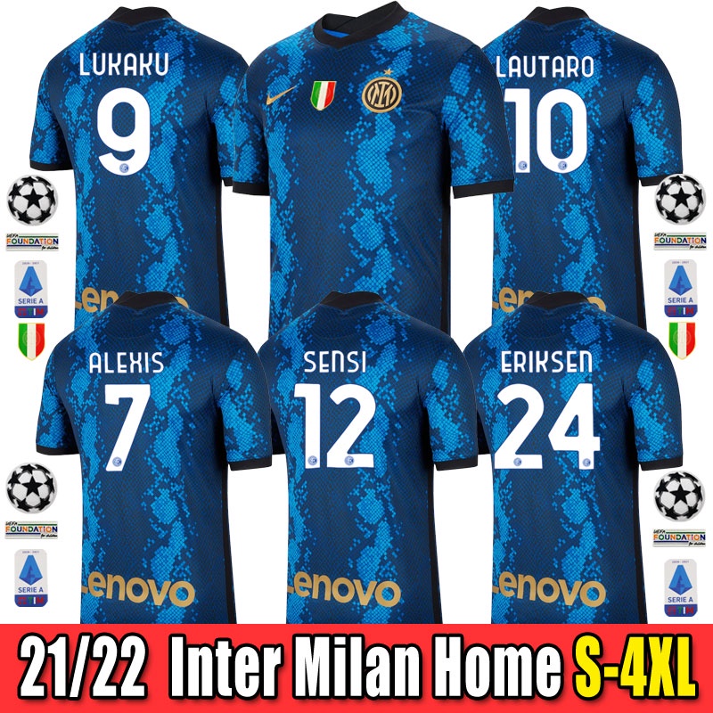 Áo Thun Số 21 / 22 Tay Ngắn Đội Tuyển Inter Milan Size S-4XL 2021-22