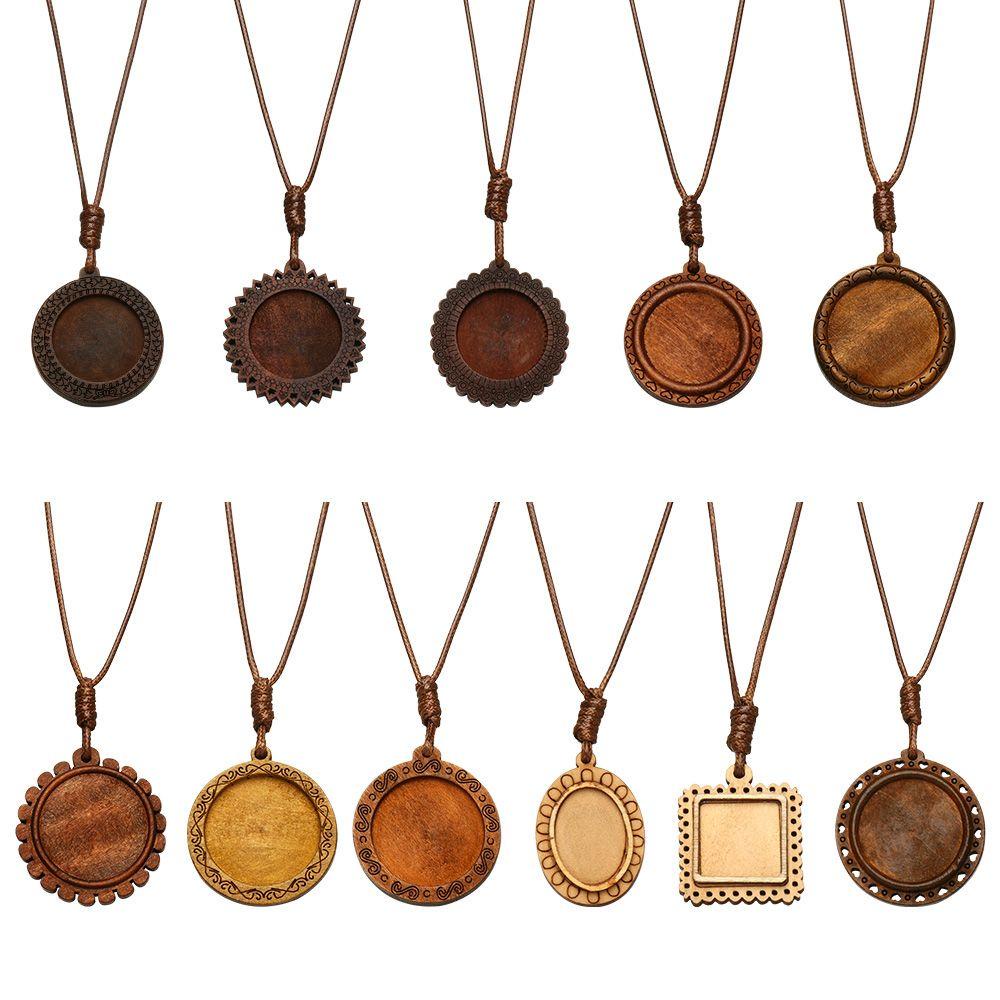 Khay Gỗ Cabochon 20 / 25 / 30mm Làm Mặt Dây Chuyền Thủ Công