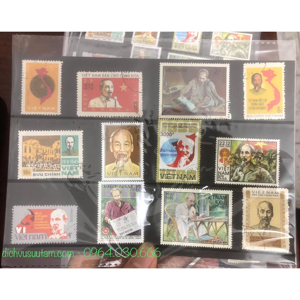 Bìa Tem Bác Hồ 12 Con Tem Khác Nhau Sưu Tầm