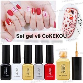 Set gel vẽ CoKEKOU có sẵn cọ vẽ