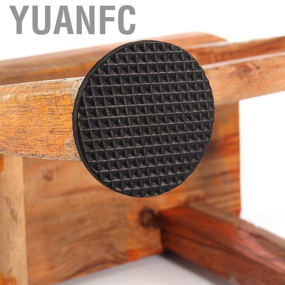 Yuanfc 12Pcs Black Self Adhesive Floor Protectors Furniture Sofa Table Chair Rubber Feet Pad Round