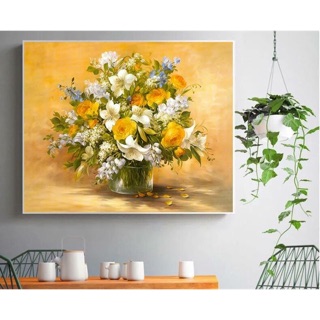 Tranh canvas - classic flower - 60x80cm