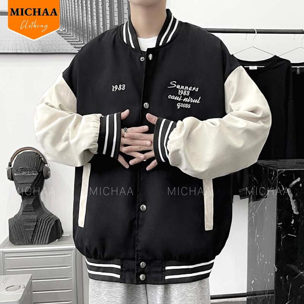 Áo Khoác Bomber Dù 1983 Nam Nữ Ulzzang Unisex Kiểu Form Rộng 2 Lớp Jacket - MICHAA