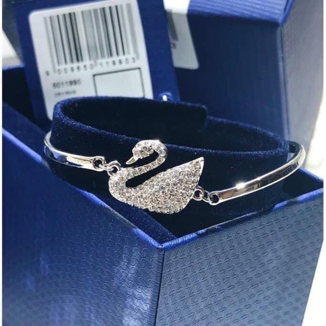 Lắc tay thiên nga Swarovski màu bạc