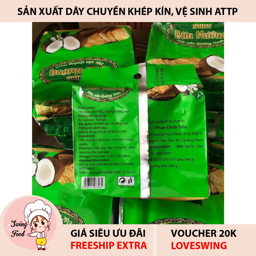 Bánh Dừa Nướng Đặc Sản Quảng Nam gói lẻ 💖 FREESHIP 💖 Bánh dừa giòn thơm đặc sản miền Tây | BigBuy360 - bigbuy360.vn