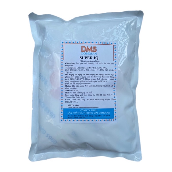 Phụ gia thực phẩm thay thế hàn the tạo giòn dai cứng,chắc cho giò chả, nem chua, xúc xích-SUPPER IQ