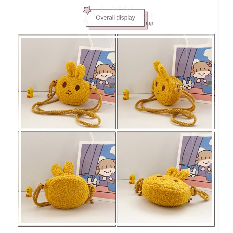 Túi Đeo Chéo Bằng Lông Cừu Phong Cách Mới Cho Bé Gái