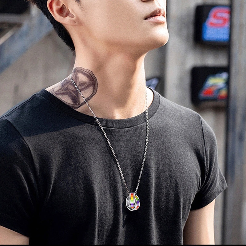 Vòng cổ Mặt Lá Cờ Gay Lesbian Dành Cho Cặp Đôi
