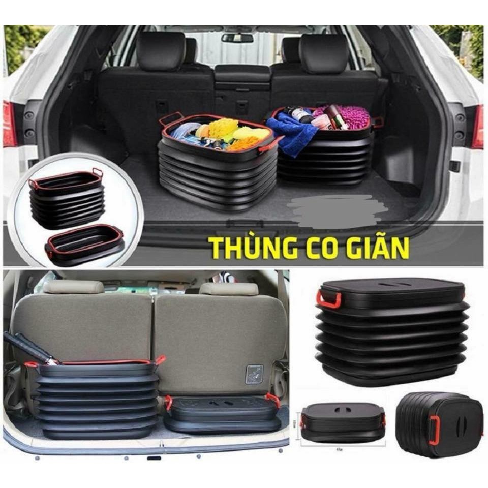 Thùng đựng đồ cho dãn trong xe ô tô 40 lít  - hộp đựng đồ trong cốp ô tô