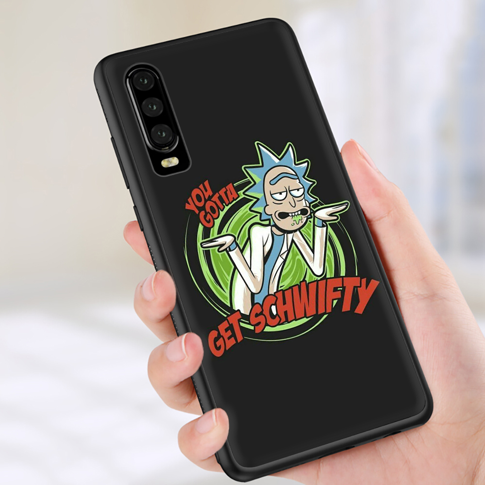 Ốp Điện Thoại Tpu Dẻo Họa Tiết Hoạt Hình Rick And Morty Dễ Thương Chống Rơi Cho Huawei P Smart 2021 P Smart S P9 P10 Lite P20 Pro