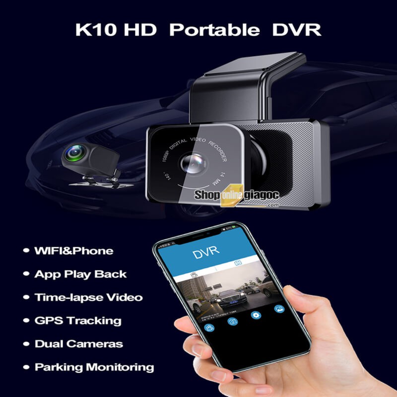 Camera Hành Trình K10 HD 1080P Wifi Có GPS | BigBuy360 - bigbuy360.vn