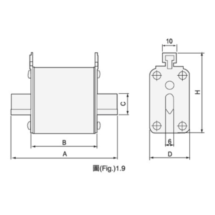 Cầu Chì Sứ Dạng Khối Vuông QDQ 25A 40A 50A 63A 100A CT-00CS50G CT00CS50G