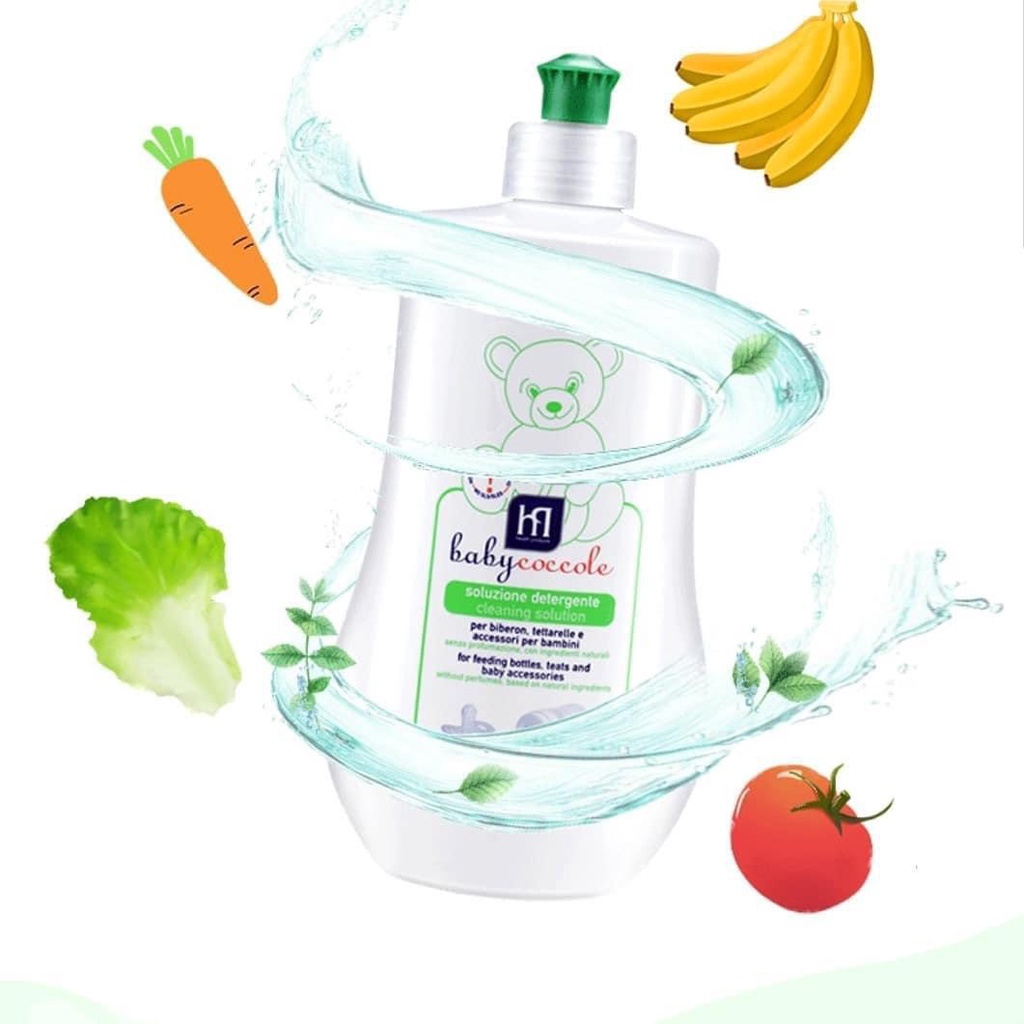 Nước rửa bình sữa Babycoccole Chiết xuất cỏ xạ hương và lô hội 400ml