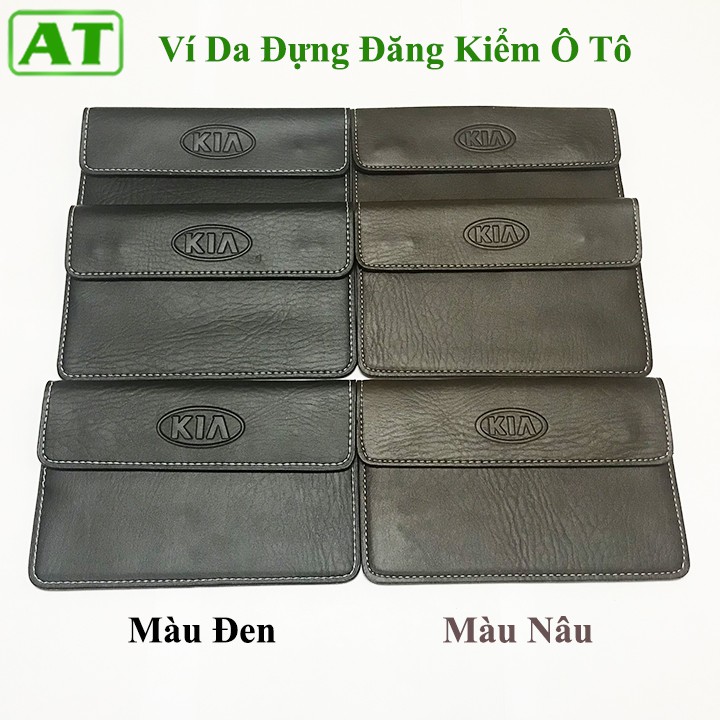 Ví Da Đựng Đăng Kiểm Giấy Tờ Ô Tô Xe Hơi Logo Kia Sang Trọng