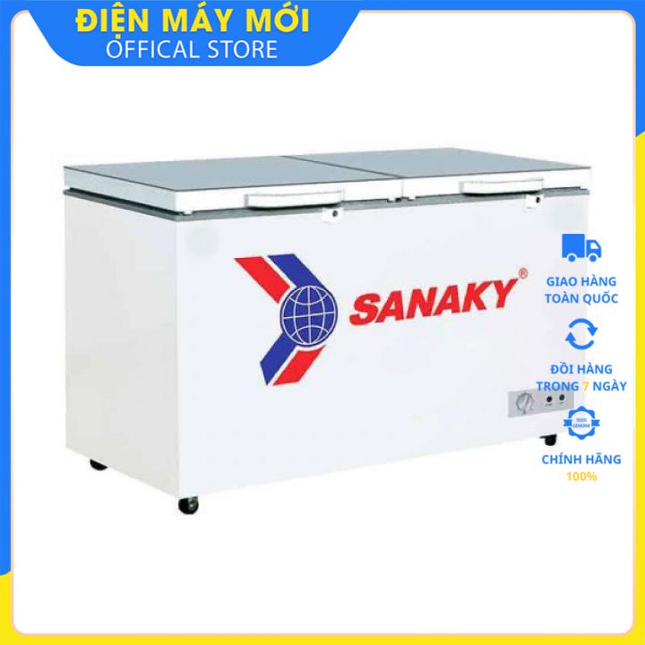 Tủ đông Sanaky VH 4099A2K, 320 lít, 1 ngăn đông, dàn lạnh đồng, mặt kính cường lực - Hàng chính hãng