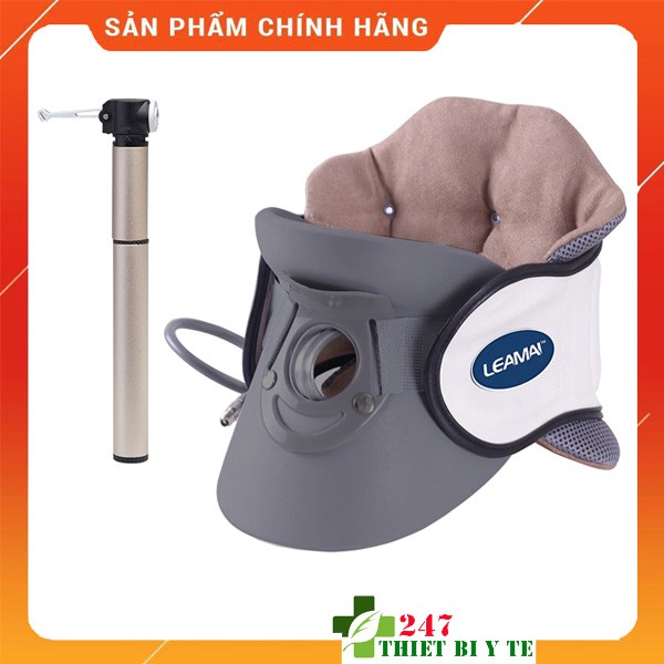 Đai Hơi Kéo Dãn Cột Sống Cổ Cao Cấp LEAMAI Chính Hãng, Nẹp Cổ, Đai Định Hình, Đai Thoát Vị Đĩa Đệm Cổ